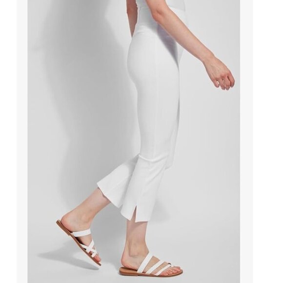 Lyssé Women's Kick Flare Cropped Leggings, White, XL (16-18) - Picture 3 of 9